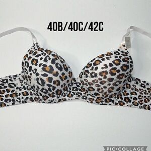 Push Up Light Padded T- Shirt Bra 3 Hooks Underwire. NWT Size 40B/ 40C/ 42C